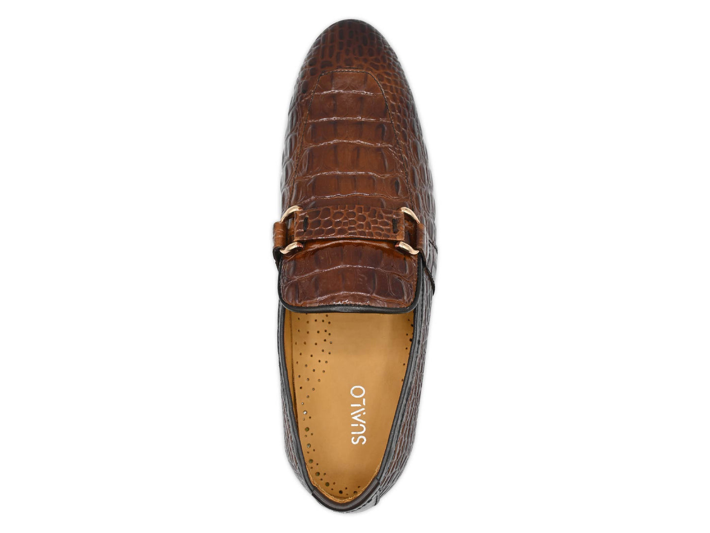 Croc Brown Leather Elegance