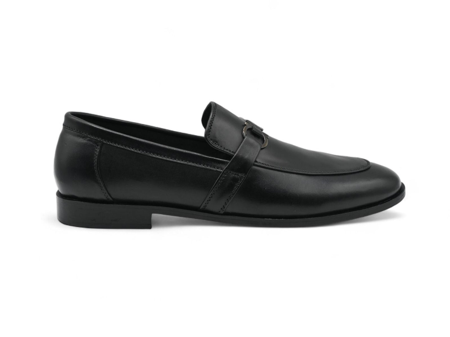 Genuine Leather Metal Accent Nolan Bit Loafer Shoes